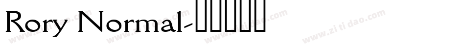 Rory Normal字体转换